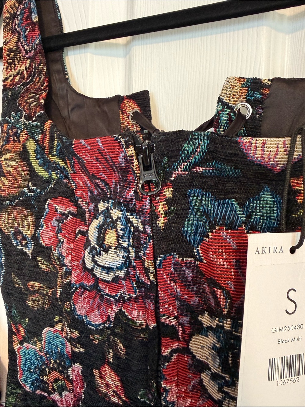 AKIRA Pretty Little Lady Floral Brocade Corset Top with Bows - Size Small - Picture 8 of 8